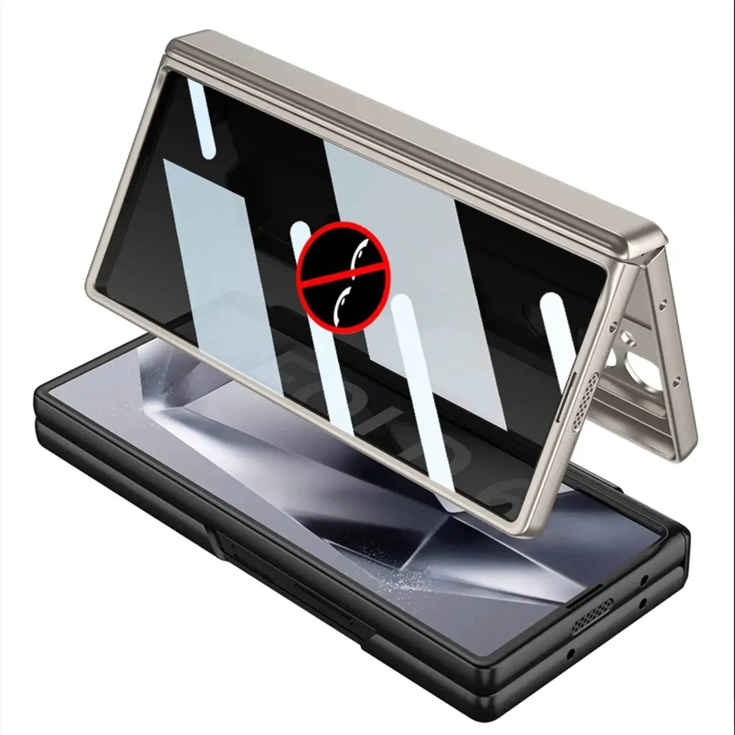 Galaxy Z Fold Series Ultimate Armor Privacy Screen Case [ Anti- Spy Glass]