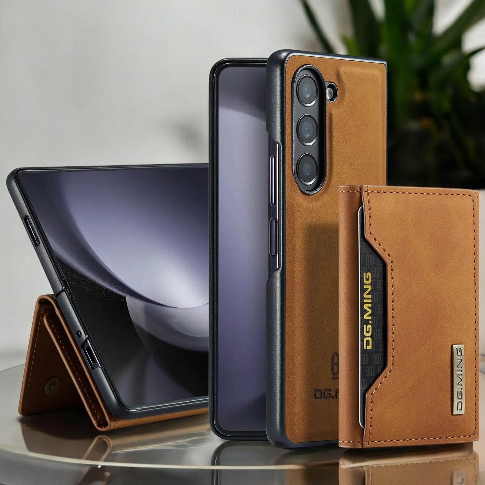 Galaxy Z Fold Series Versatile Magnetic Leather Wallet Case