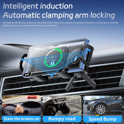 Dual Coil Wireless Charger Car Mount Stand